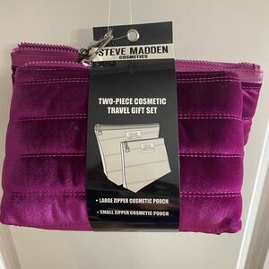 Steve Madden Two Piece Cosmetic Bag Set NWT